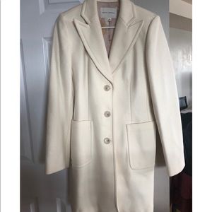 Banana Republic Ivory Wool Coat